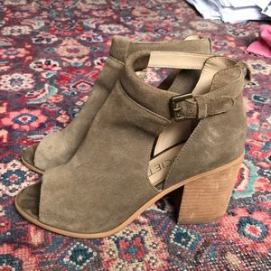 Sole Society open toe ankle booties